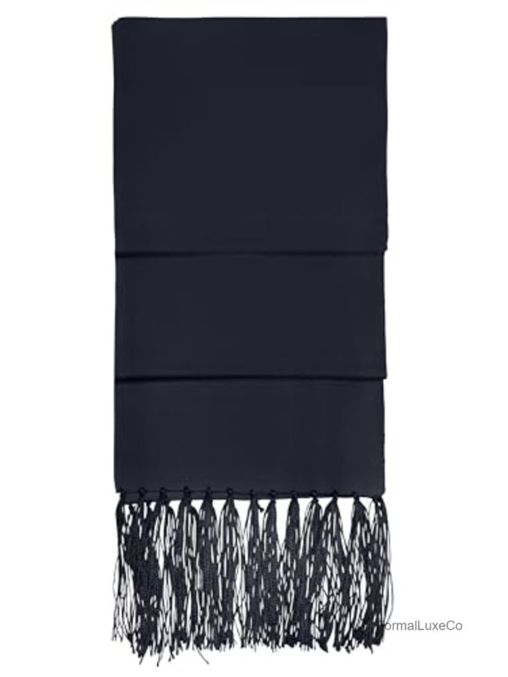 Men's Satin Paisley Formal Scarf with Tassels - 65x9in (1)